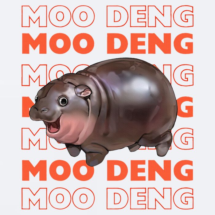 Pygmy Bouncy Pig In Thai Costume Moo Deng Sueded Cloud Jersey T-Shirt