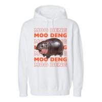 Pygmy Bouncy Pig In Thai Costume Moo Deng Garment-Dyed Fleece Hoodie