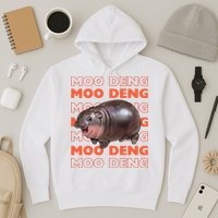 Pygmy Bouncy Pig In Thai Costume Moo Deng Hoodie