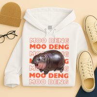 Pygmy Bouncy Pig In Thai Costume Moo Deng Hoodie
