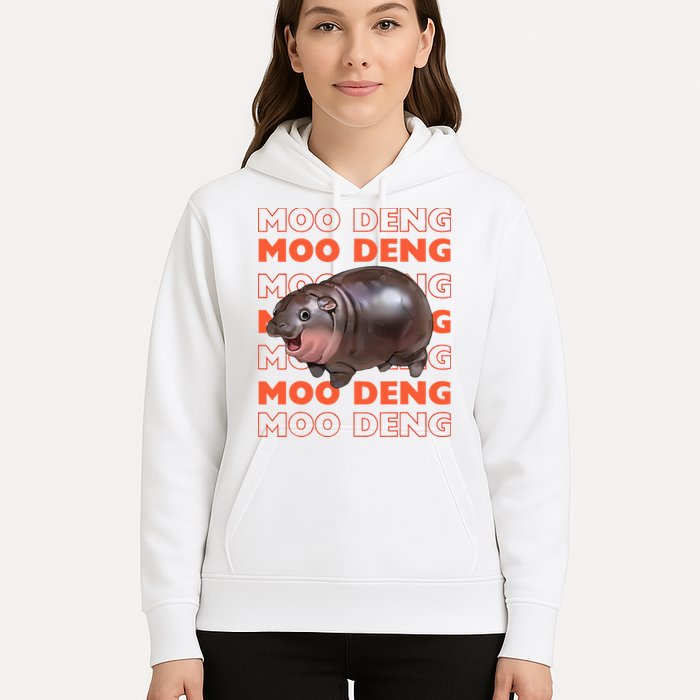 Pygmy Bouncy Pig In Thai Costume Moo Deng Hoodie