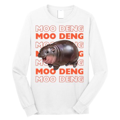 Pygmy Bouncy Pig In Thai Costume Moo Deng Long Sleeve Shirt
