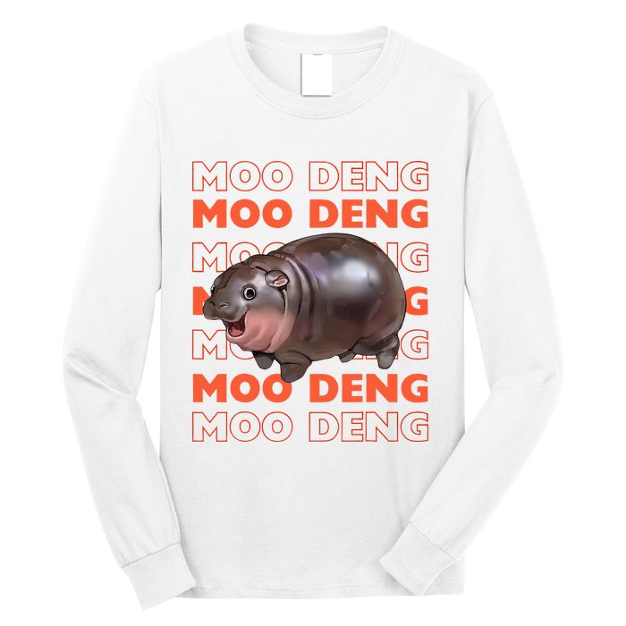 Pygmy Bouncy Pig In Thai Costume Moo Deng Long Sleeve Shirt