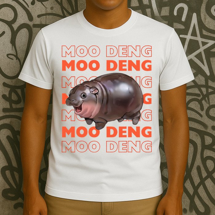 Pygmy Bouncy Pig In Thai Costume Moo Deng T-Shirt