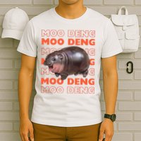 Pygmy Bouncy Pig In Thai Costume Moo Deng T-Shirt