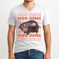 Pygmy Bouncy Pig In Thai Costume Moo Deng V-Neck T-Shirt