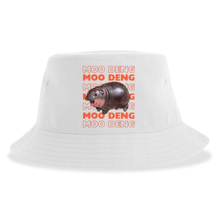 Pygmy Bouncy Pig In Thai Costume Moo Deng Sustainable Bucket Hat