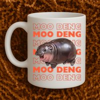 Pygmy Bouncy Pig In Thai Costume Moo Deng Mug