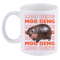 Pygmy Bouncy Pig In Thai Costume Moo Deng 11oz C Handle Ceramic Mug