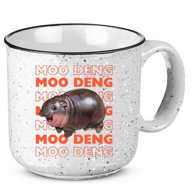 Pygmy Bouncy Pig In Thai Costume Moo Deng 15oz Campfire Ceramic Mug