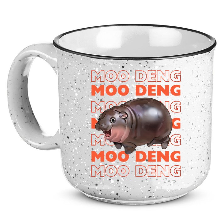 Pygmy Bouncy Pig In Thai Costume Moo Deng 15oz Campfire Ceramic Mug