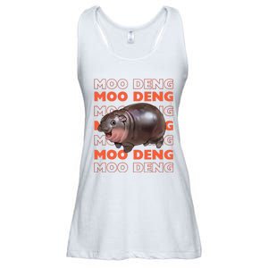 Pygmy Bouncy Pig In Thai Costume Moo Deng Ladies Essential Flowy Tank