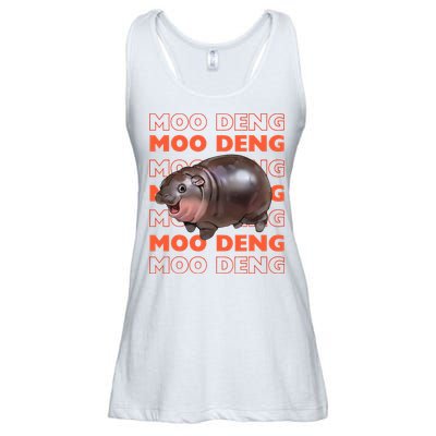 Pygmy Bouncy Pig In Thai Costume Moo Deng Ladies Essential Flowy Tank