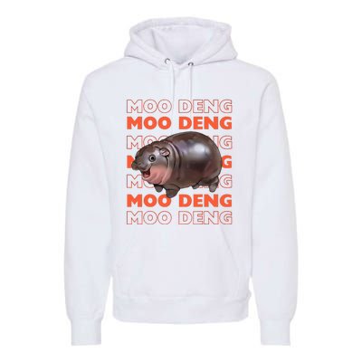 Pygmy Bouncy Pig In Thai Costume Moo Deng Premium Hoodie