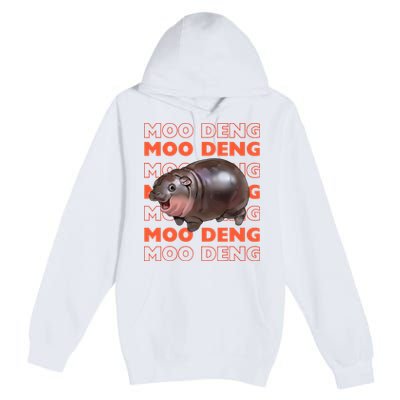 Pygmy Bouncy Pig In Thai Costume Moo Deng Premium Pullover Hoodie
