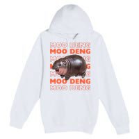 Pygmy Bouncy Pig In Thai Costume Moo Deng Premium Pullover Hoodie