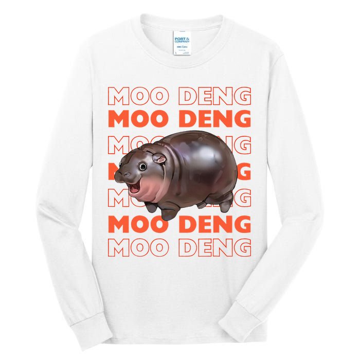 Pygmy Bouncy Pig In Thai Costume Moo Deng Tall Long Sleeve T-Shirt