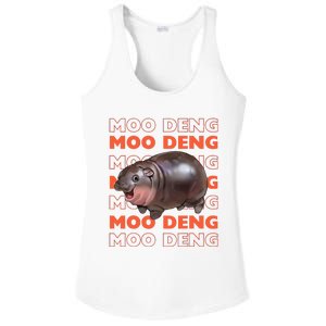 Pygmy Bouncy Pig In Thai Costume Moo Deng Ladies PosiCharge Competitor Racerback Tank