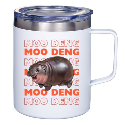 Pygmy Bouncy Pig In Thai Costume Moo Deng 12oz Stainless Steel Coffee Mug