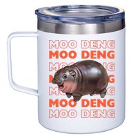 Pygmy Bouncy Pig In Thai Costume Moo Deng 12oz Stainless Steel Coffee Mug