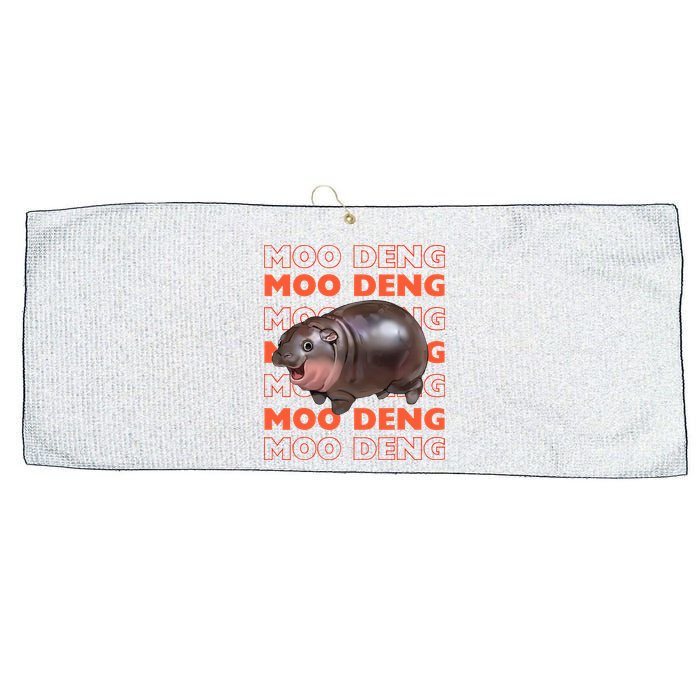 Pygmy Bouncy Pig In Thai Costume Moo Deng Large Microfiber Waffle Golf Towel
