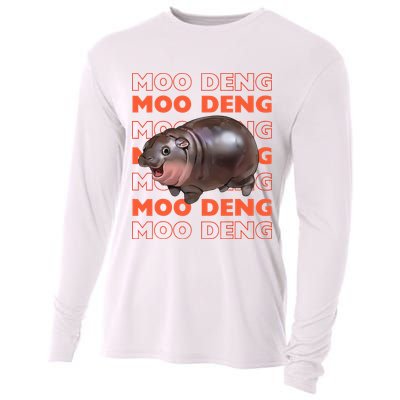 Pygmy Bouncy Pig In Thai Costume Moo Deng Cooling Performance Long Sleeve Crew