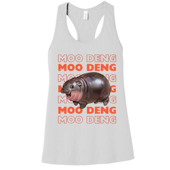 Pygmy Bouncy Pig In Thai Costume Moo Deng Women's Racerback Tank