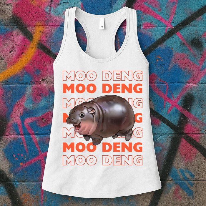 Pygmy Bouncy Pig In Thai Costume Moo Deng Womens Tank Top