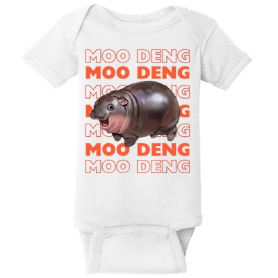 Pygmy Bouncy Pig In Thai Costume Moo Deng Baby Bodysuit