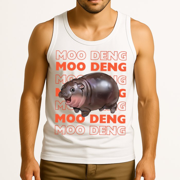 Pygmy Bouncy Pig In Thai Costume Moo Deng Tank Top