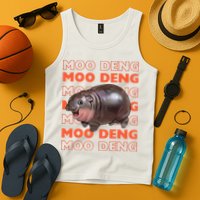 Pygmy Bouncy Pig In Thai Costume Moo Deng Tank Top