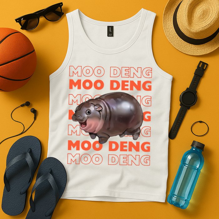 Pygmy Bouncy Pig In Thai Costume Moo Deng Tank Top