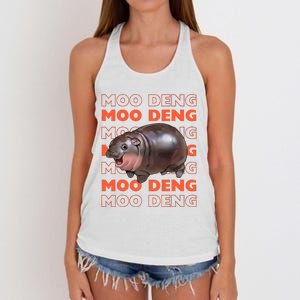 Pygmy Bouncy Pig In Thai Costume Moo Deng Women's Knotted Racerback Tank