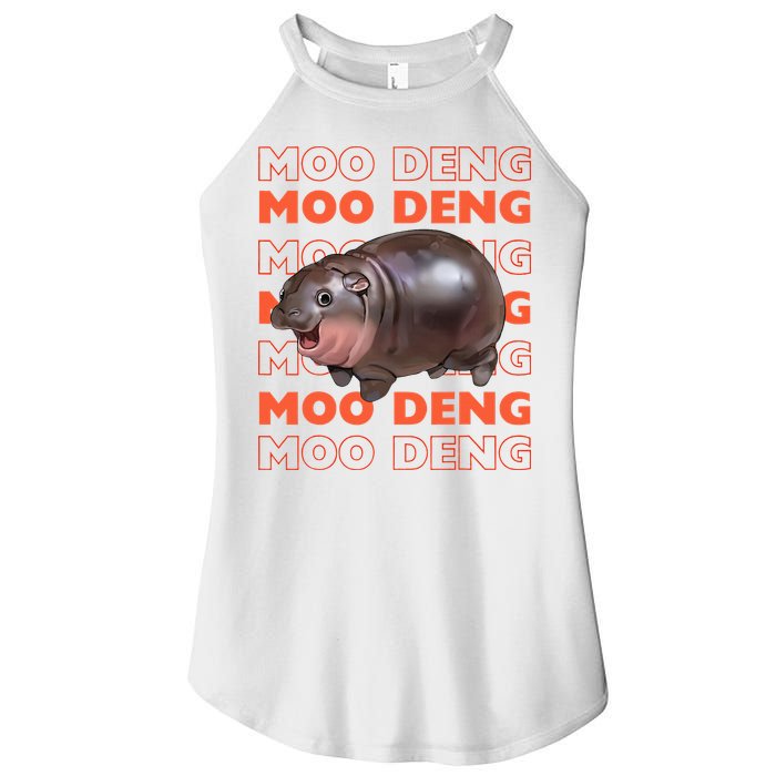 Pygmy Bouncy Pig In Thai Costume Moo Deng Women's Perfect Tri Rocker Tank