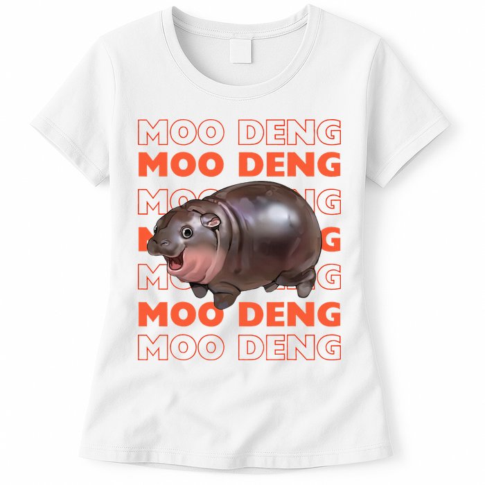 Pygmy Bouncy Pig In Thai Costume Moo Deng Womens T-Shirt