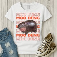 Pygmy Bouncy Pig In Thai Costume Moo Deng Womens T-Shirt