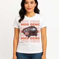 Pygmy Bouncy Pig In Thai Costume Moo Deng Womens T-Shirt