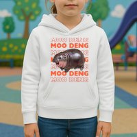 Pygmy Bouncy Pig In Thai Costume Moo Deng Kids Hoodie