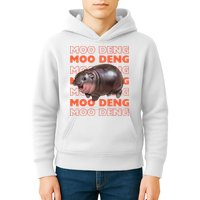 Pygmy Bouncy Pig In Thai Costume Moo Deng Kids Hoodie