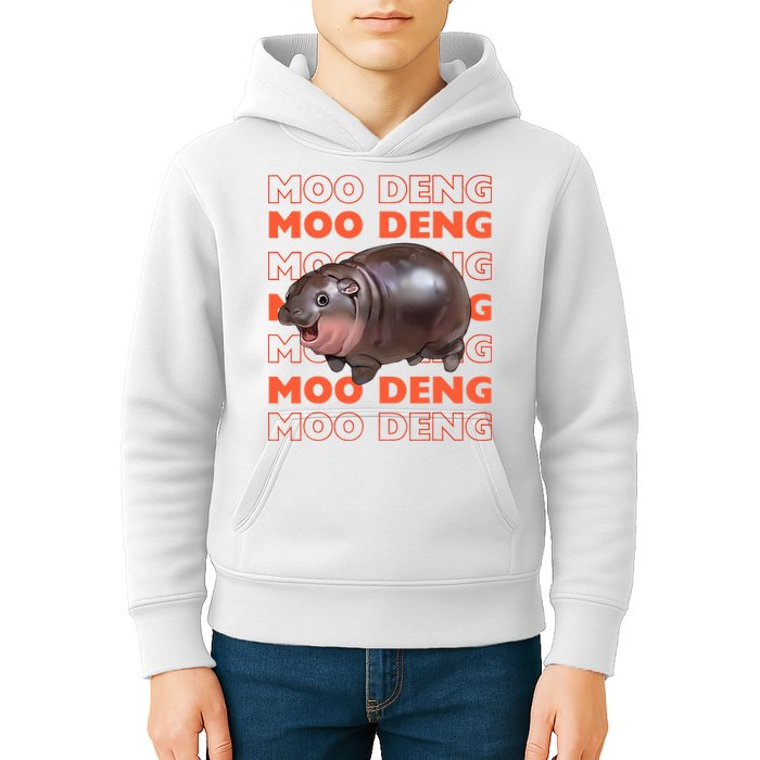 Pygmy Bouncy Pig In Thai Costume Moo Deng Kids Hoodie