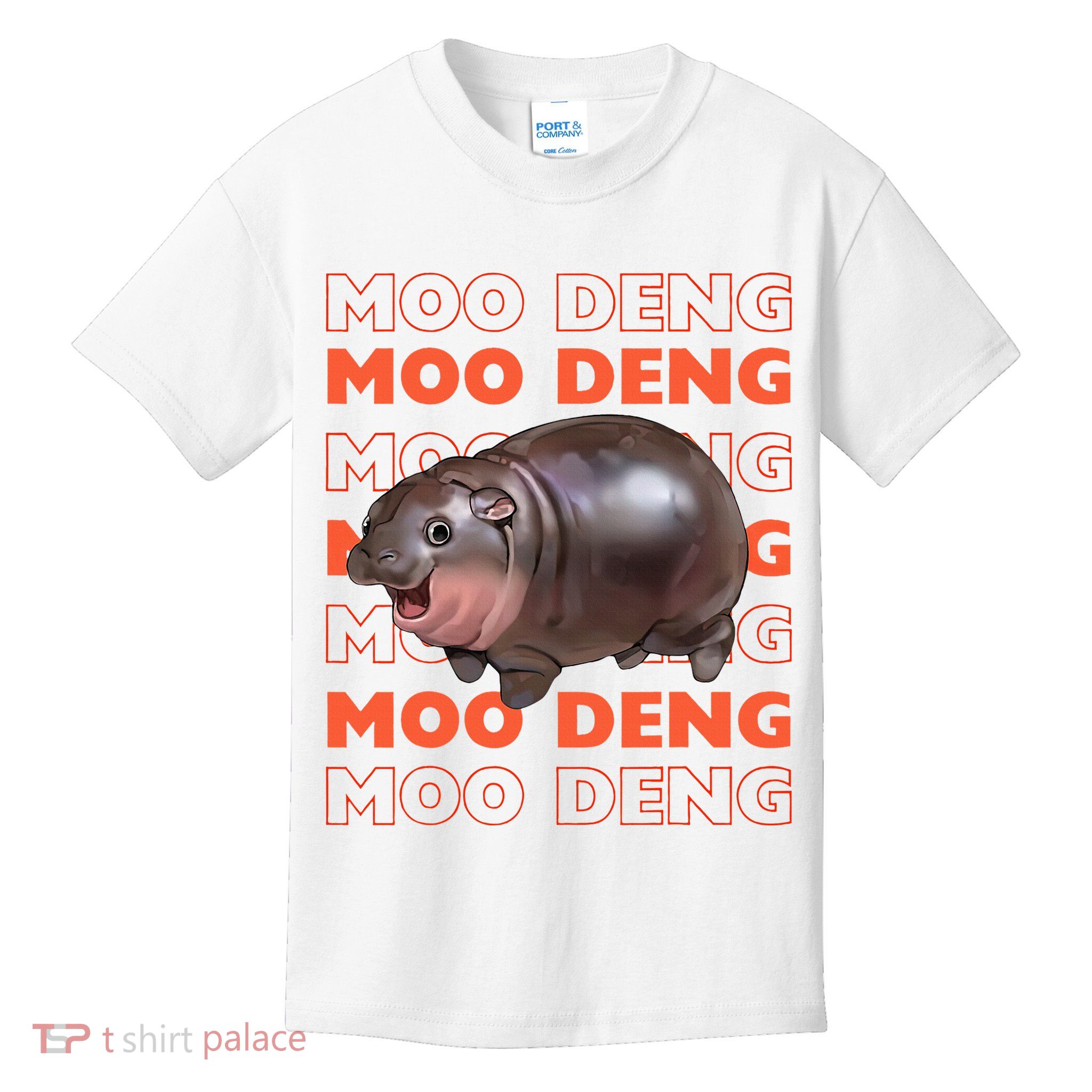 Pygmy Bouncy Pig In Thai Costume Moo Deng Kids T-Shirt