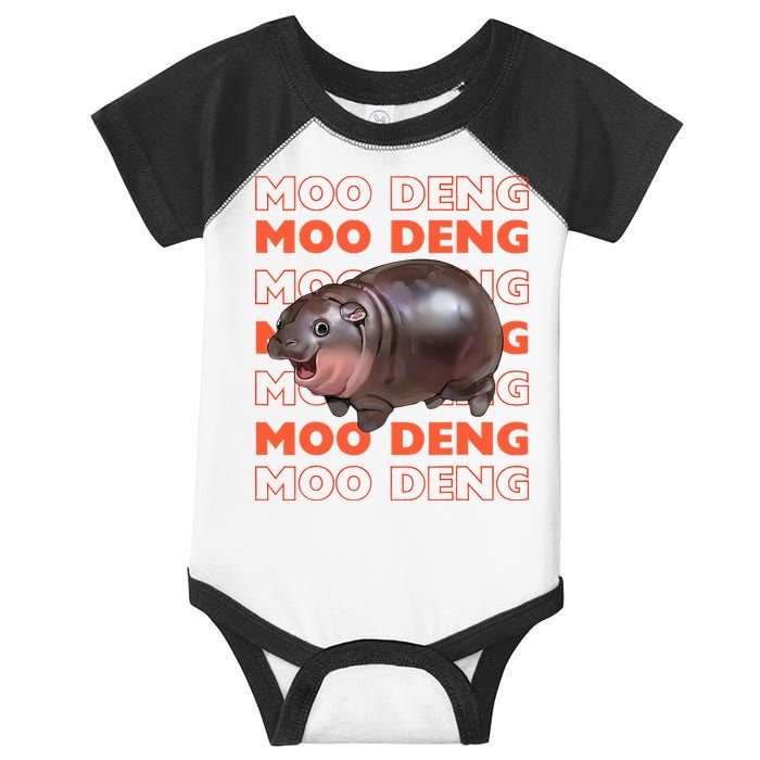 Pygmy Bouncy Pig In Thai Costume Moo Deng Infant Baby Jersey Bodysuit