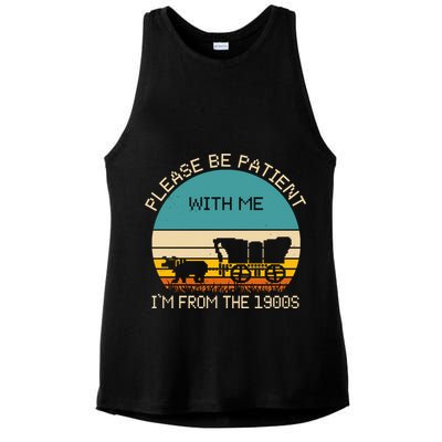 Please Be Patient With Me Im From The 1900s Vintage Ladies PosiCharge Tri-Blend Wicking Tank