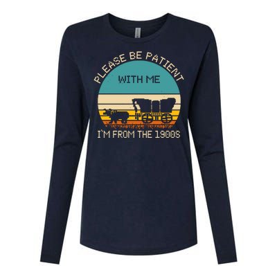 Please Be Patient With Me Im From The 1900s Vintage Womens Cotton Relaxed Long Sleeve T-Shirt