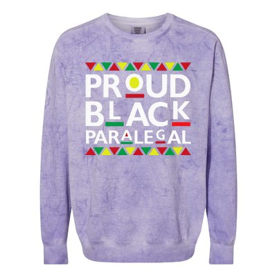 Proud Black Paralegal African American History Month Pride Colorblast Crewneck Sweatshirt