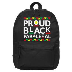 Proud Black Paralegal African American History Month Pride 16 in Basic Backpack