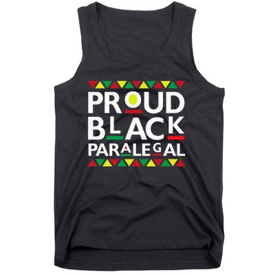 Proud Black Paralegal African American History Month Pride Tank Top