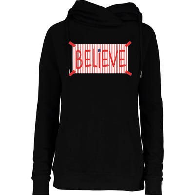 Philadelphia Believe Womens Funnel Neck Pullover Hood