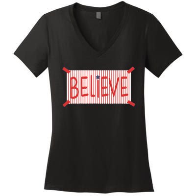 Philadelphia Believe Women's V-Neck T-Shirt