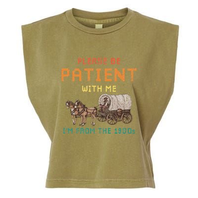 Please Be Patient With Me IM From The 1900s Vintage Garment-Dyed Women's Muscle Tee